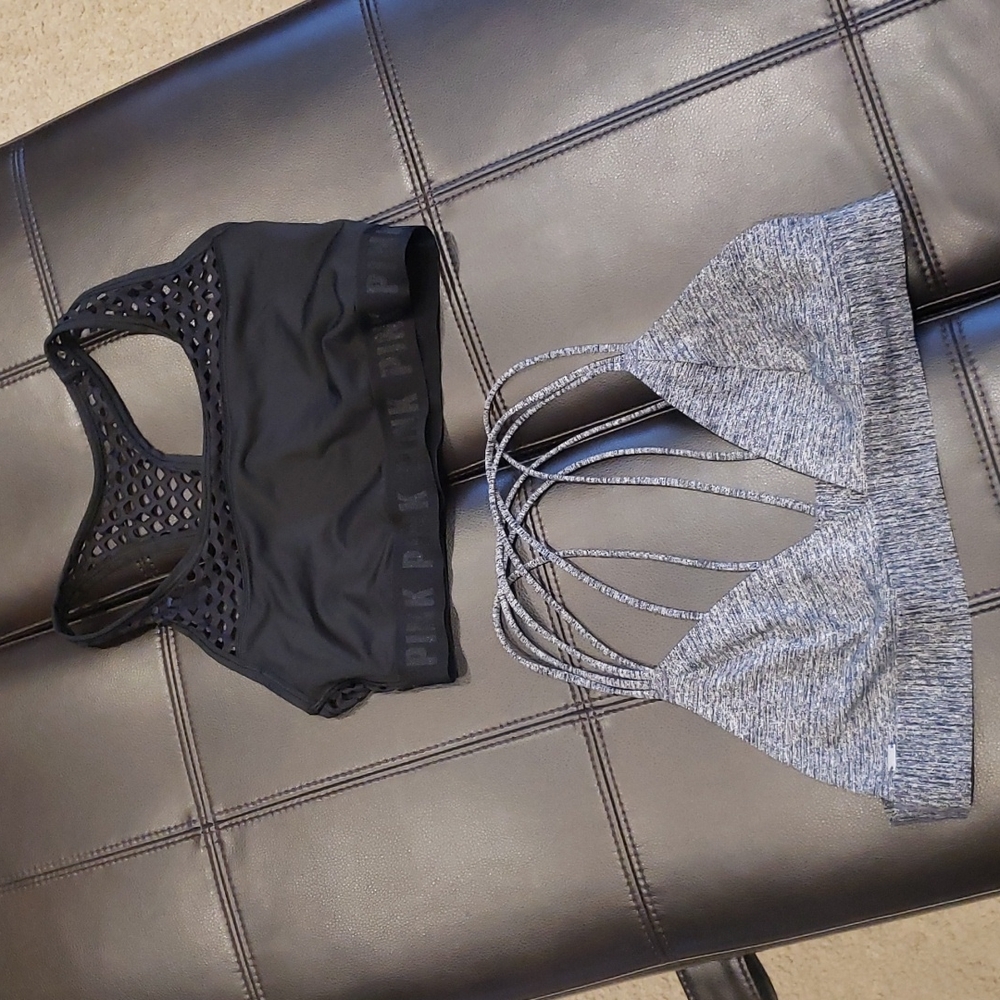 2 Pink Victoria's Secret bras Large